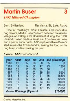 1992 MotorArt Iditarod Sled Dog Race #3 Martin Buser Back